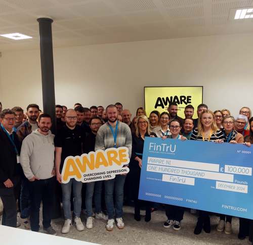 FinTrU employees raise £200,000 for AWARE NI over two-year partnership