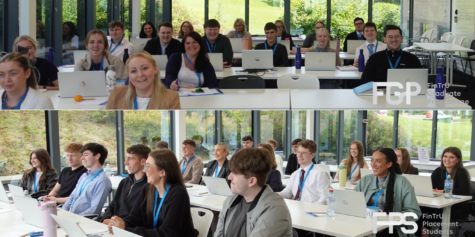 FinTrU Placements and graduates 2024 in a training room